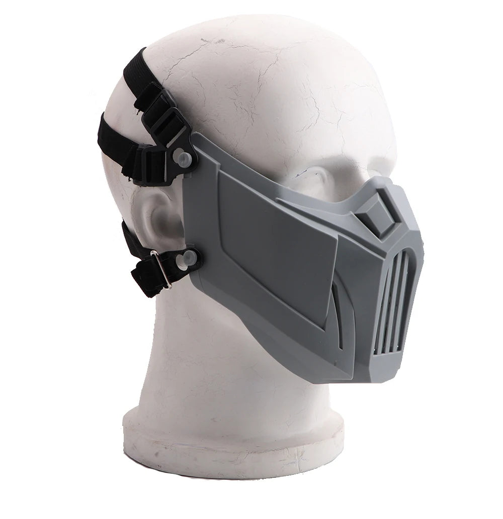 Tactical Airsoft Mask Outdoor Paintball Half Face Iron Warrior Protective Mask Shooting Protection Mouth Mask Hunting Equipment