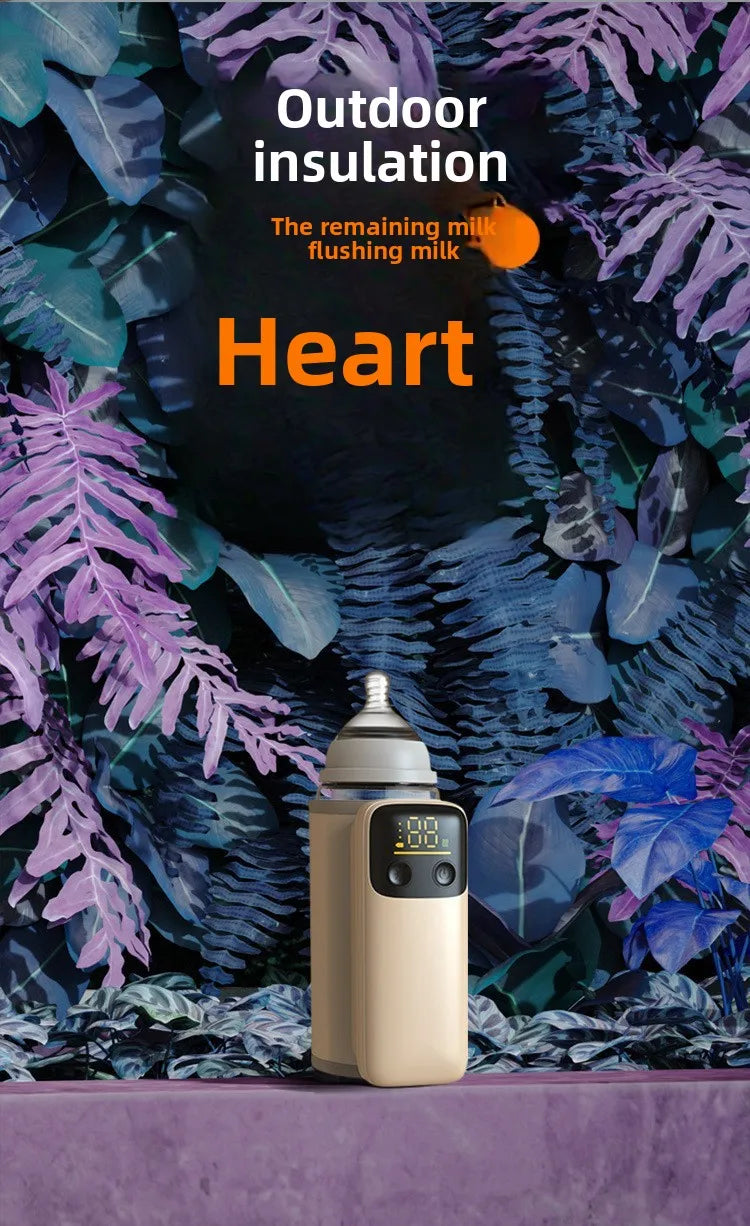 Wireless heating bottle thermos sleeve for winter hot milk and night milk artifact portable USB bottle warmer