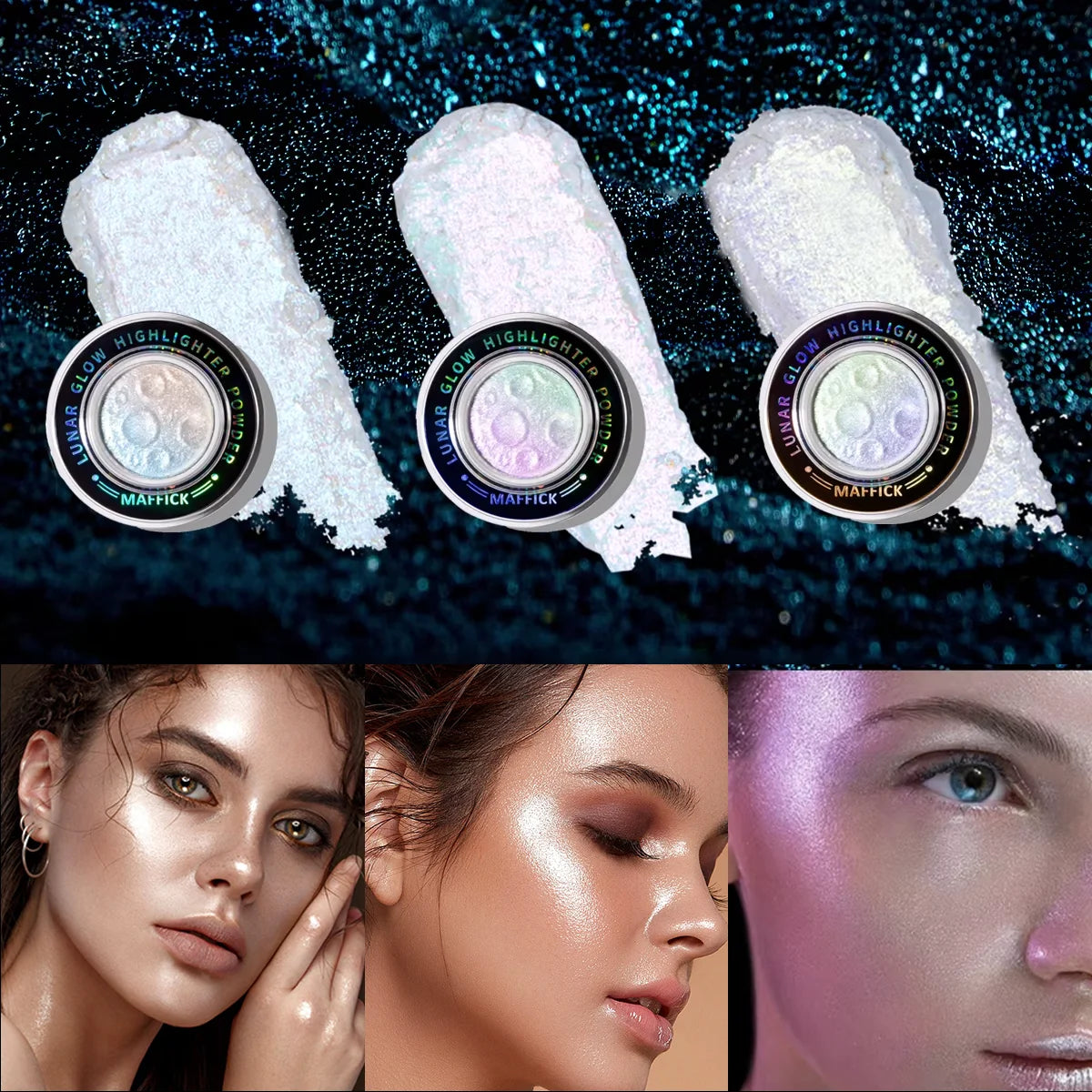 3 - Color High Gloss Powder With Permeable And Light Sensitive Texture, Delicate And Comfortable, Waterproof