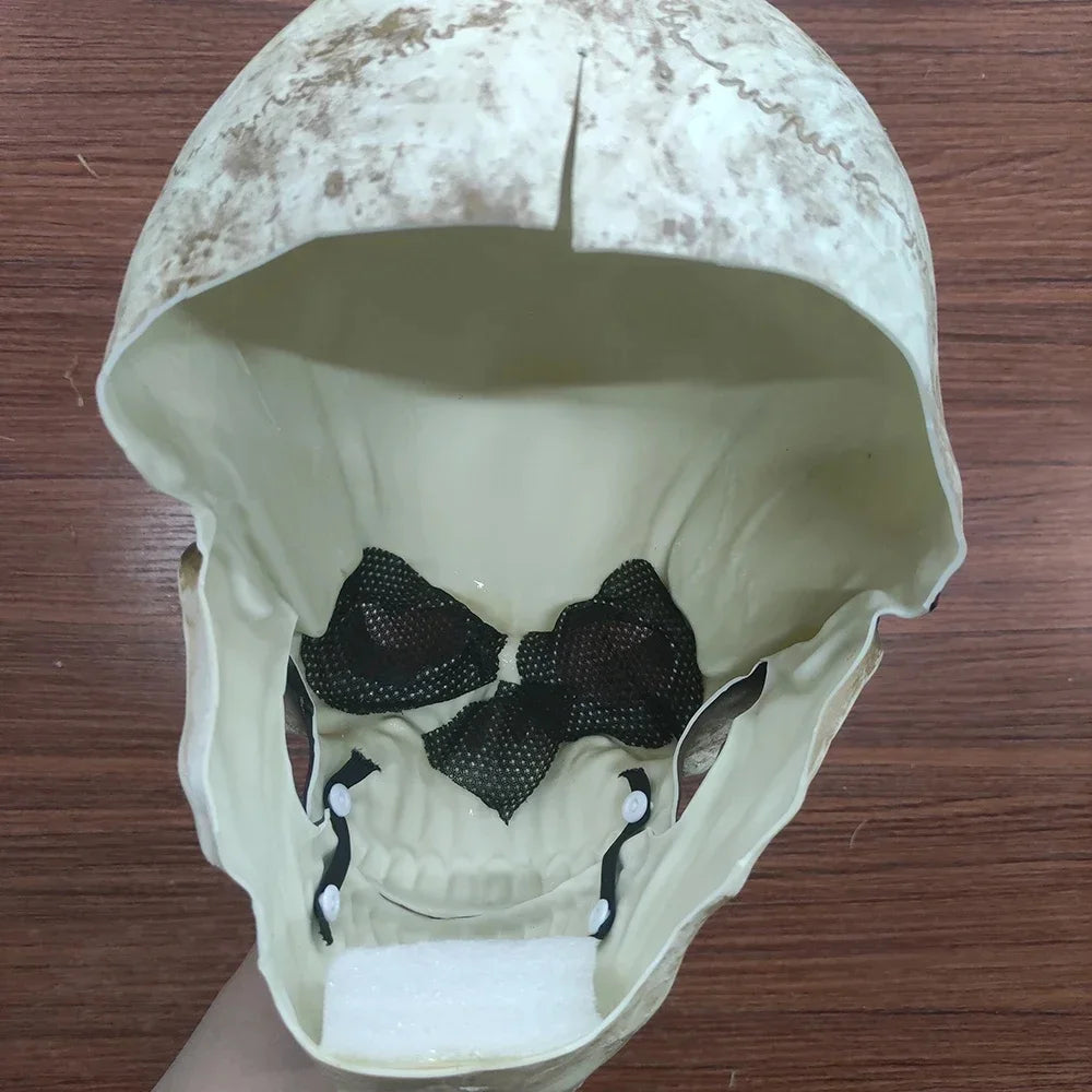 Halloween Mask Latex Mask Skull Mask Horror Decoration Full Head Skull Mask Helmet Movable Jaw Masque Gifts Party Costume Mask