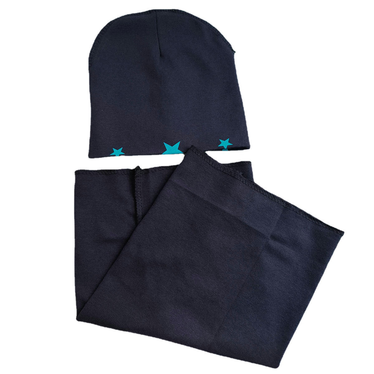 Spring Autumn 2PCS Baby Beanie Hat Scarf Stars Print Warm Toddler Hat Scarf for Girls and Boys Infant Hats Set Kids Skull Caps