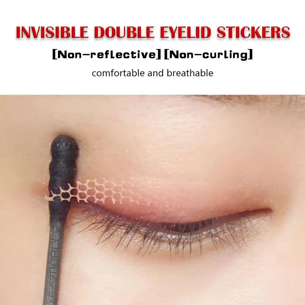 Clear Beige Stripe Self-adhesive Natural Eye Tape Makeup Tool Invisible Double Fold Eyelid Lace Paste Eyelid Tape Sticker