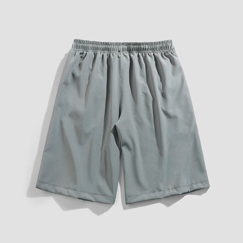Summer thin style men's shorts reflective vertical strip ice quick-dry stretch casual pants