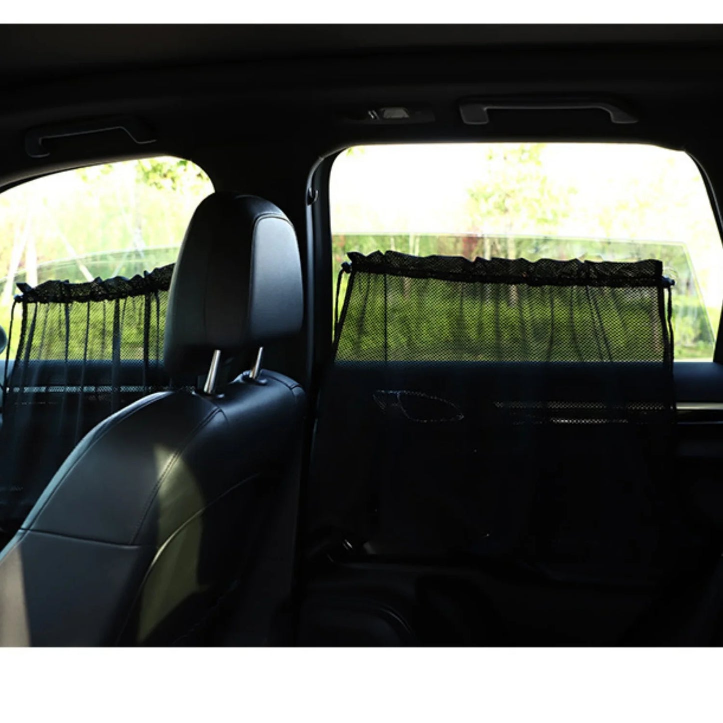 Car Divider Curtains Sun Shade-Privacy Travel Nap Night Car Camping Detachable Simple Curtain(Black)