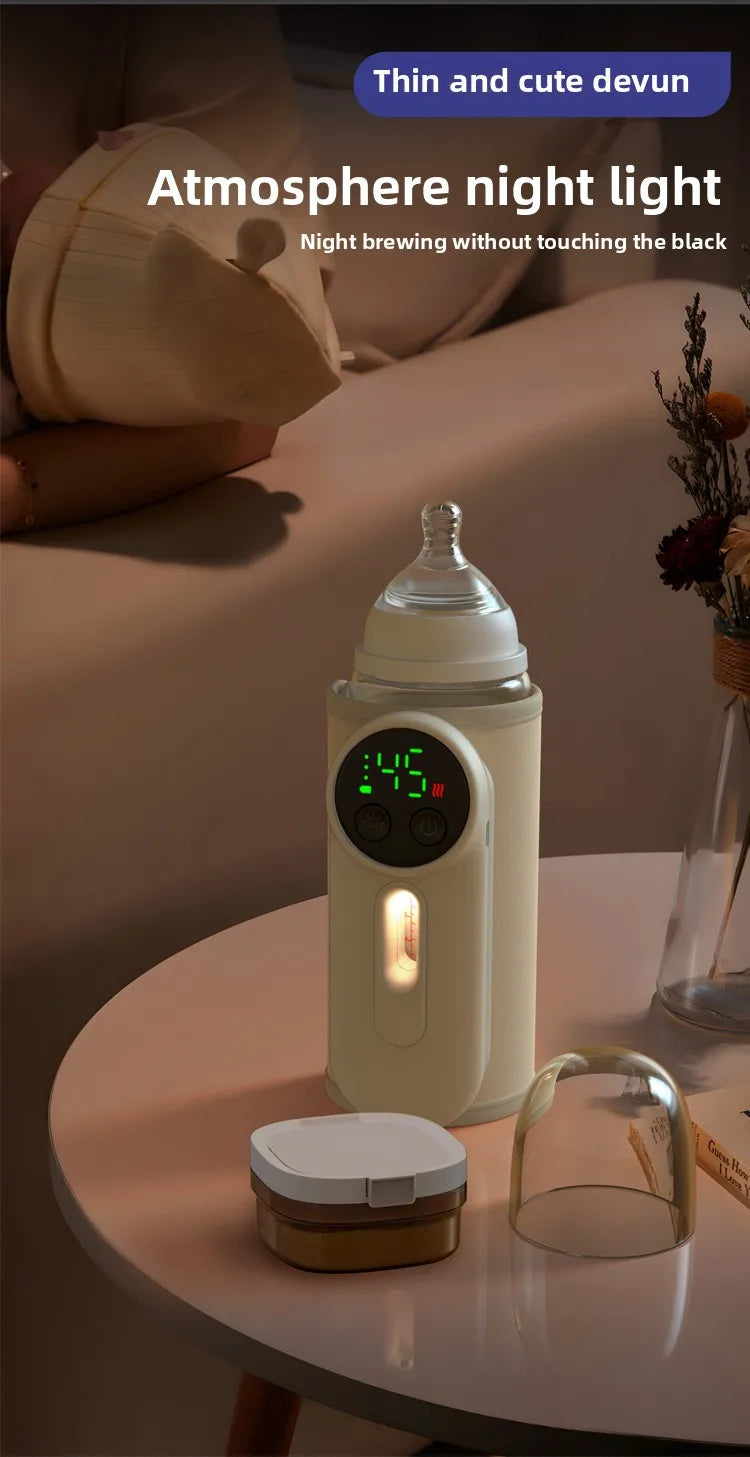 bottle insulation cover neutral constant temperature warm milk cover wireless heating portable battery storage milk warmer