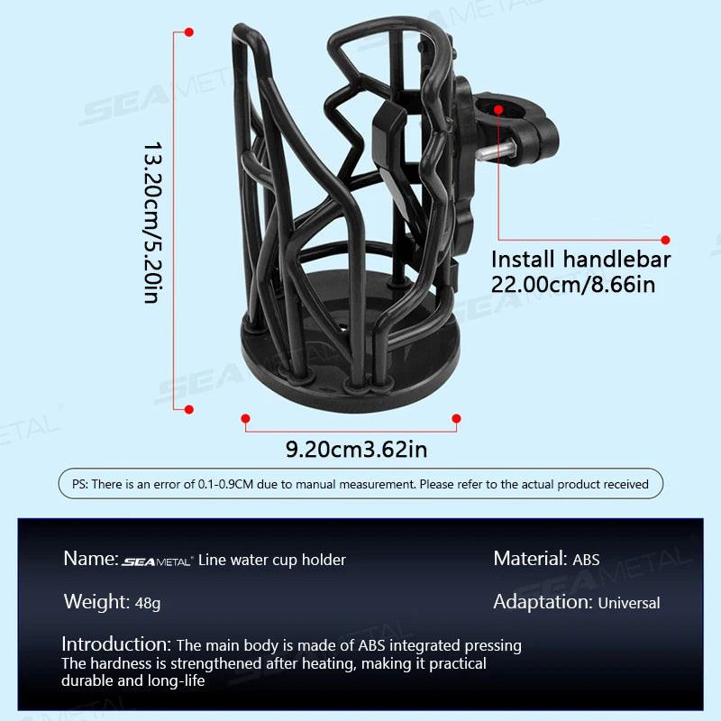 BLALION Motorcycle Universal Drink Holder Bike Water Cup Bottle Holder Handlebar Bottle Holder ABS Water Bottle Cage Accessory