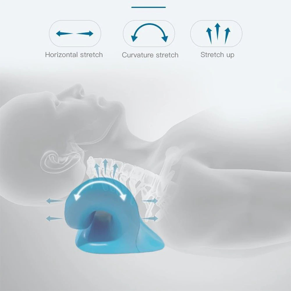 Neck Massage Pillow Neck Shoulder Cervical Chiropractic Traction Device Massage Pillow for Pain Relief Spine Correction
