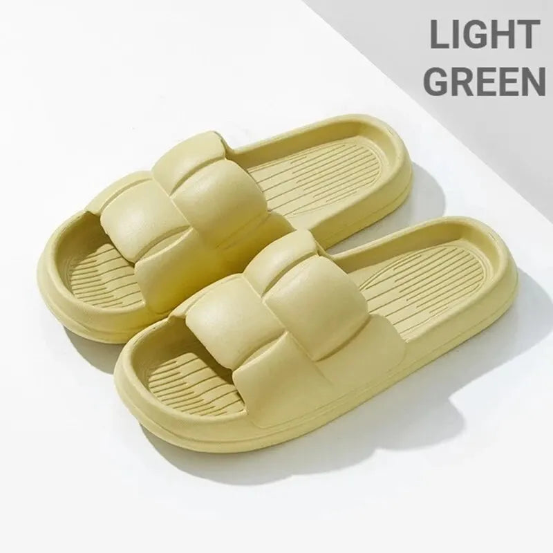 Summer Soft Shoes Cloud Slippers Indoor Mute Bathroom Anti-slip Slide Eva Beach Flip Flops Men Ladies Leisure Sandals
