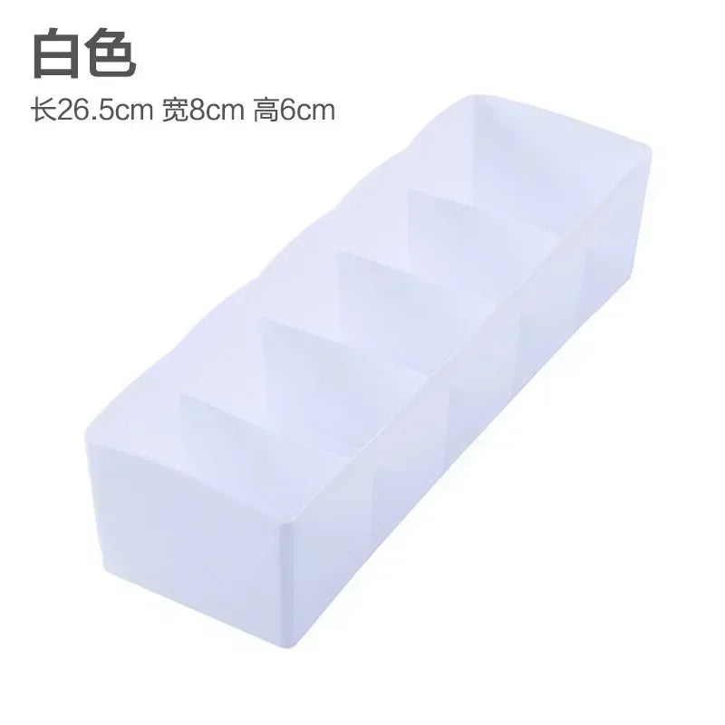Closet Organize Sorting Boxs Household Storage Basket 5 Grids Underwear Socks Storage Box Plastic Drawer Divider Desk Accessory