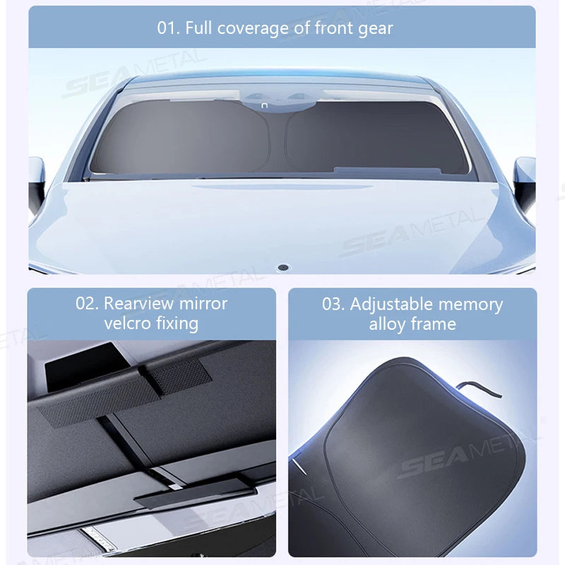 BLALION Folding Car Front Windshield Sun Shade Cover Visor Protector Interior Anti UV Sun Windscreen Parasol Auto Accessories