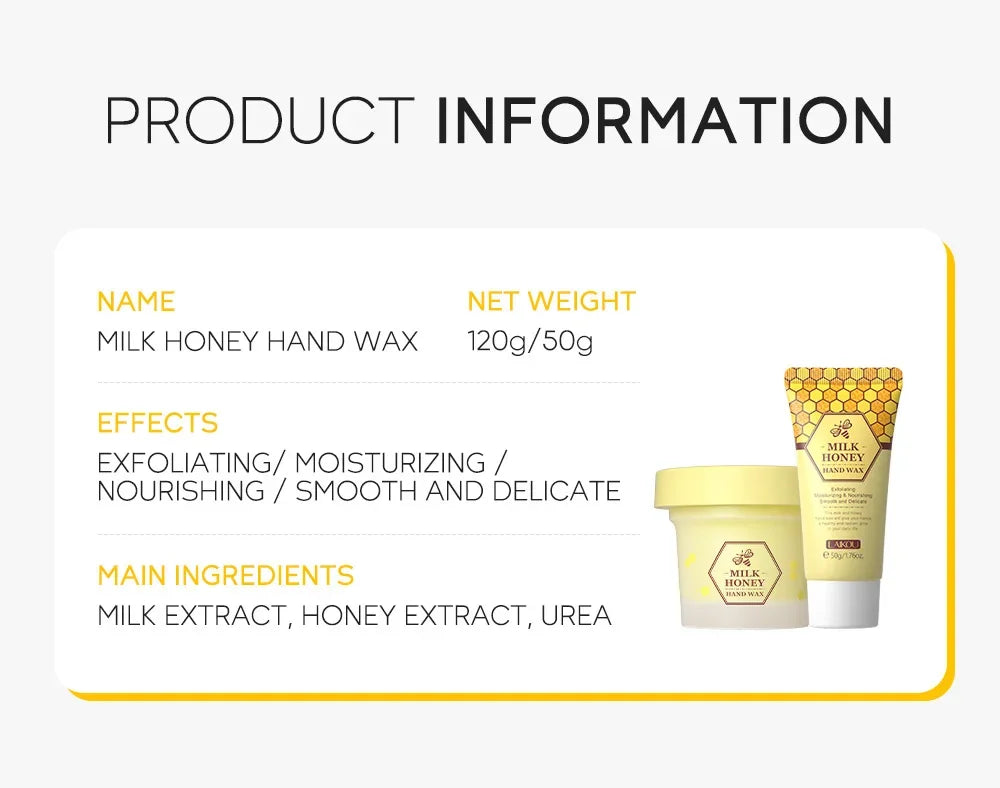 Laikou Sakura Honey Milk Moisturizing Hand Wax Repair Exfoliating Calluses Acid Anti-Aging Hand Cream Care Scrub Hand Mask