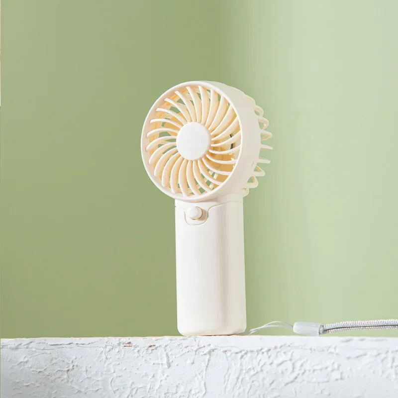 2025 Cute Mini Fan Portable Handheld Fan Lightweight Handy Fan Pocket Size Low Noise Small Electric Fan Student Gift Outdoor Fan