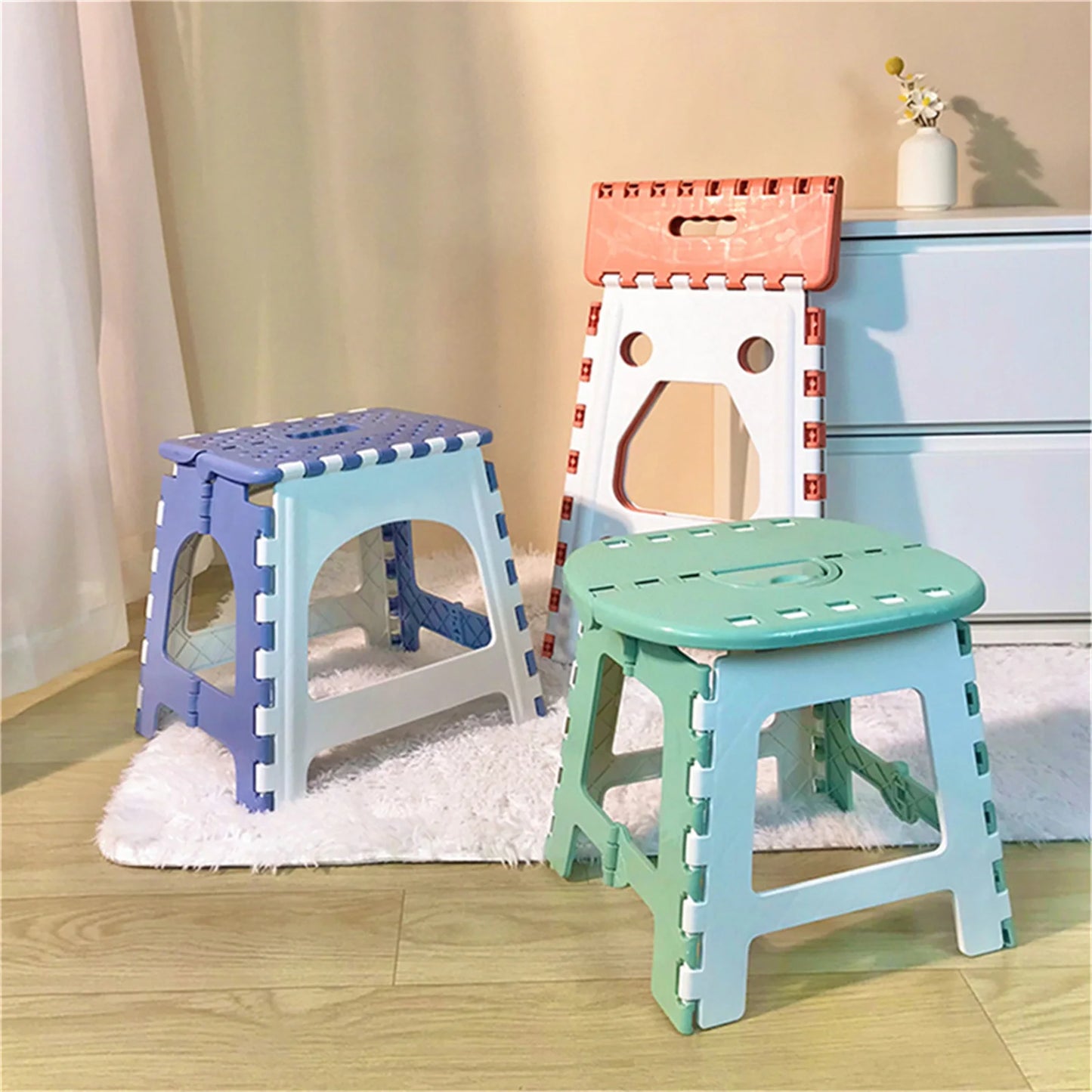 Foldable Stool Portable Outdoor Fishing Stool Creative Stall Plastic Small Bench Hand Showing Camp Folding Bench