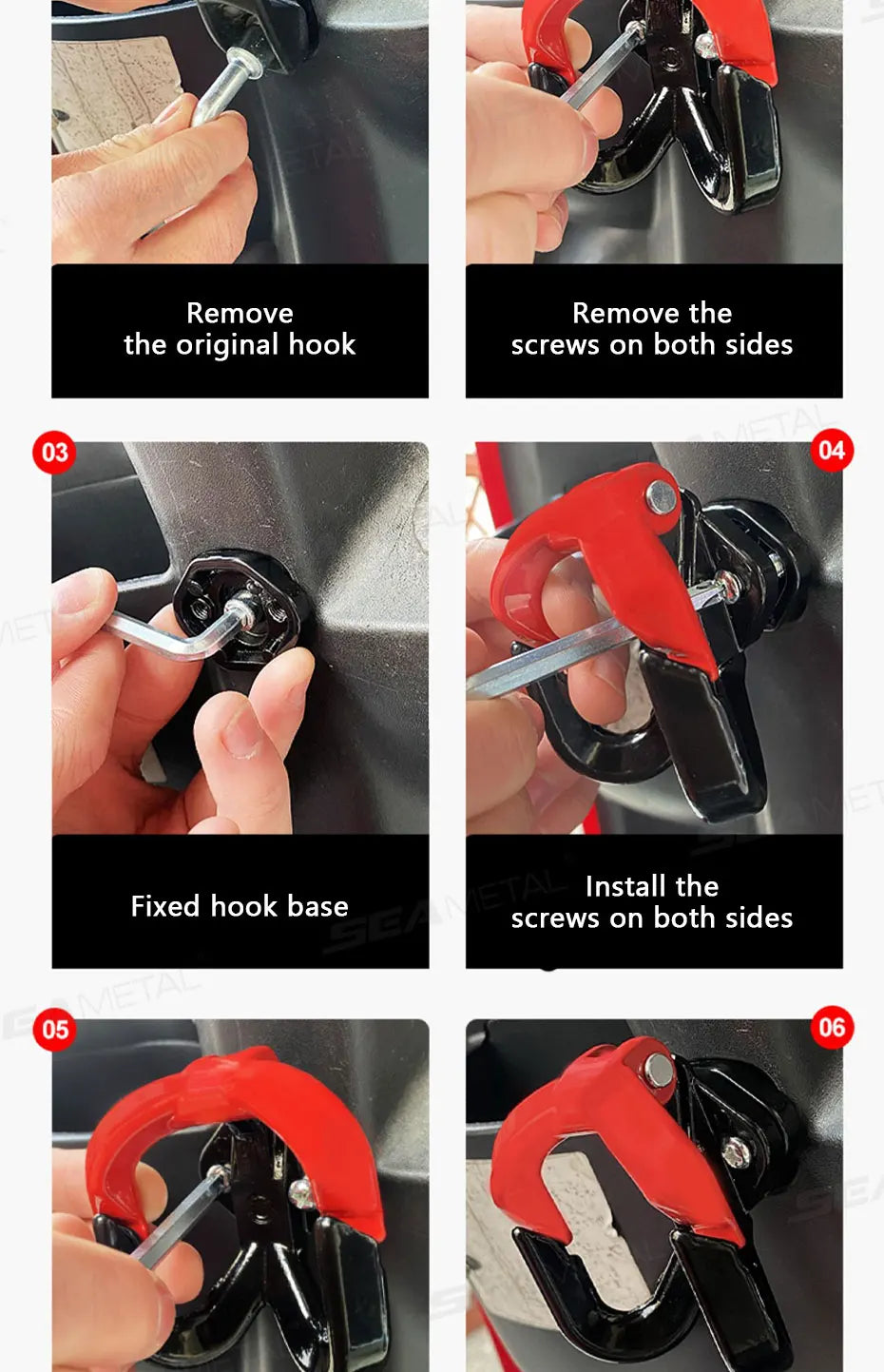 BLALION Motorcycle Helment Hook Holder Hand Bag Double Hook Luggage Shopping Bag Hangers Aluminum Alloy Motorcycle Accessories