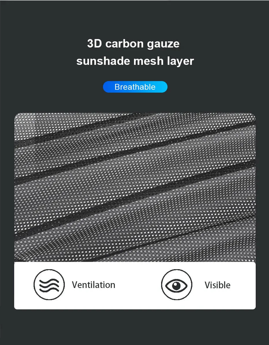 BLALION Double Layer Car Sun Shade Side Window Curtain Uv Protection Mesh Curtains Mesh Sun Shade Cover Magnetic Mosquito Net