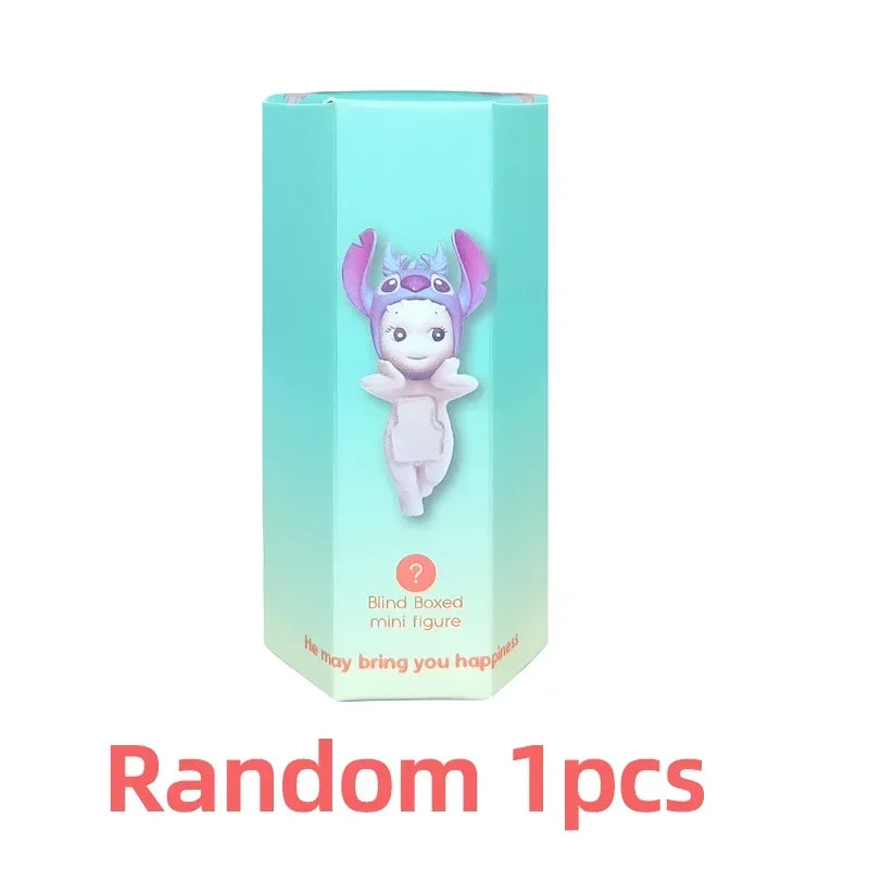 Smiski Cherry Blossom Stitch Series Blind Box Gift Mini Anime Figures Ornaments Dolls Fans Children Christmas Birthday Gift