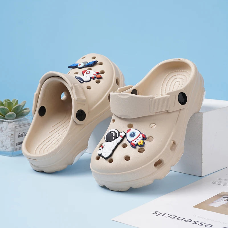 New Summer Sandals 3-15 Years Children's Slippers Baby Girls Shoes Non-Slip Clogs Cartoon Cute Infant Girls Sandals Boys Shoes