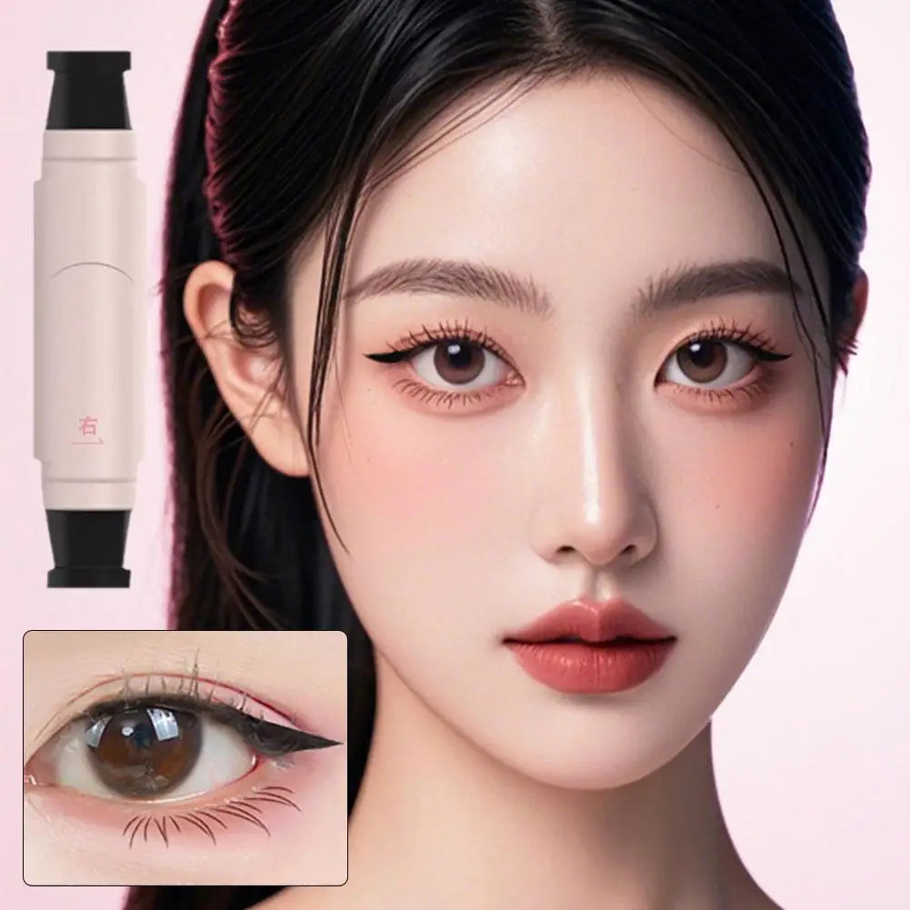 Black Brown Integrated Eyeliner Stamp Precise Outline Signet Eye Liner Extension Stamps Liquid Eyeliner Pen Waterproof Lasting