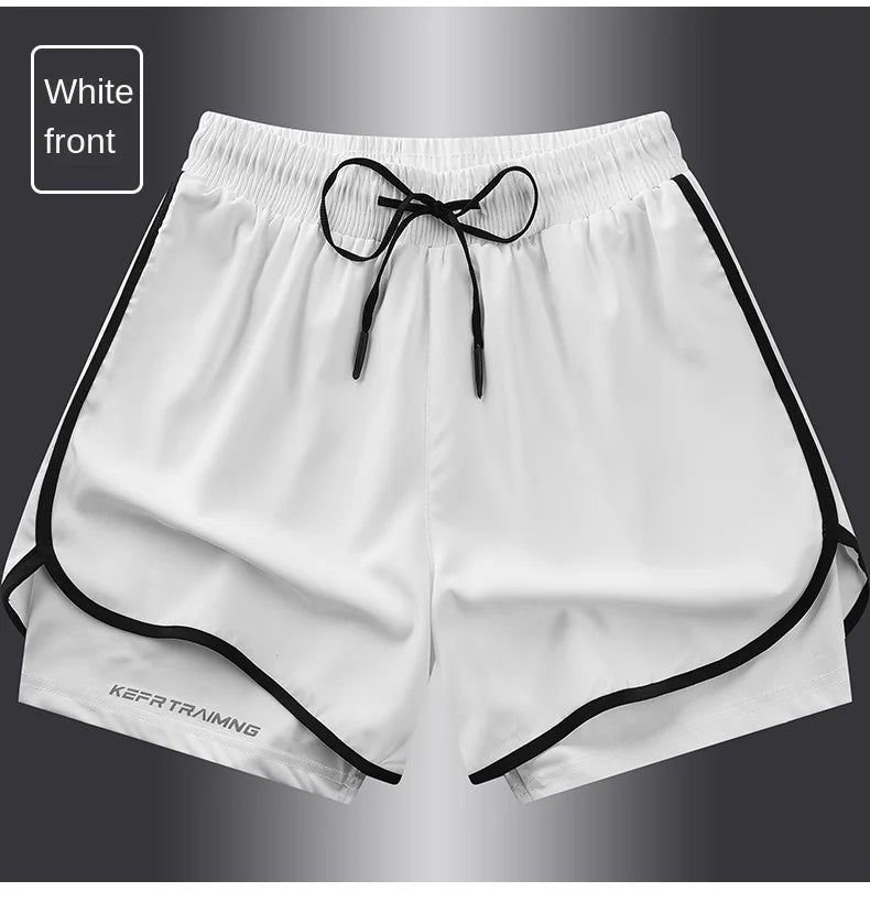 【 S-5XL 】 NASA GISS Sports Three Piece Pants Summer Popular Anti glare Double layered Sports Shorts for Men and Women Couples Ru