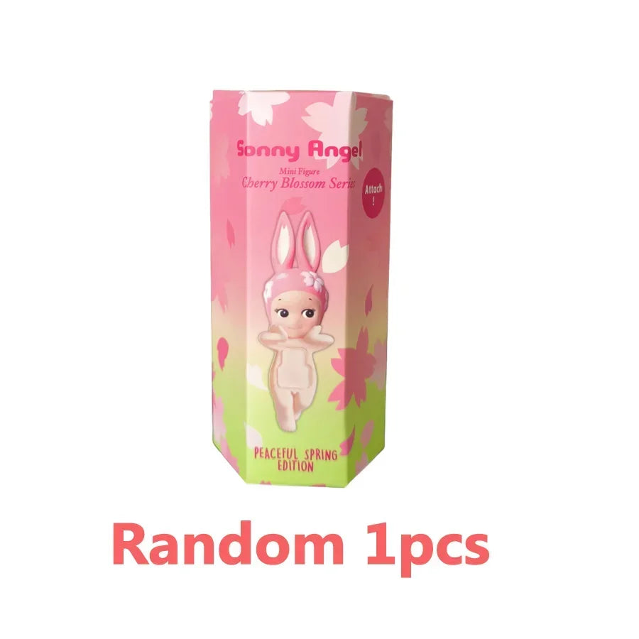Smiski Cherry Blossom Stitch Series Blind Box Gift Mini Anime Figures Ornaments Dolls Fans Children Christmas Birthday Gift