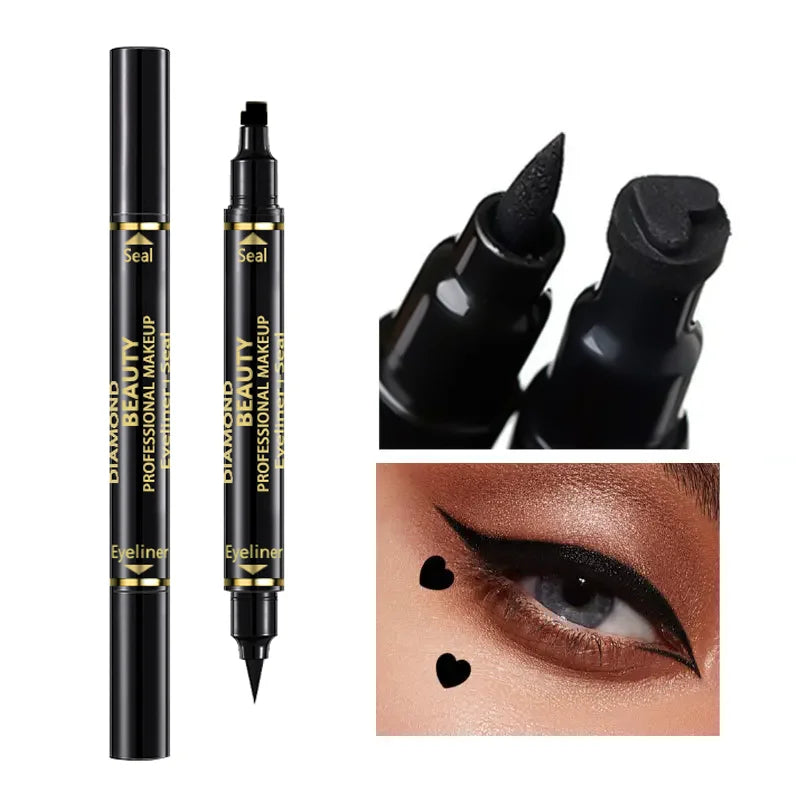 Love Seal Eyeliner Black Eyeliner Set Waterproof Long-lasting Black Eyeshadow Set