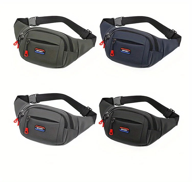 Men's Outdoor Sports Waist Bag, Mountaineering & Running Chest Bag, Waterproof Multifunctional Crossbody Bag