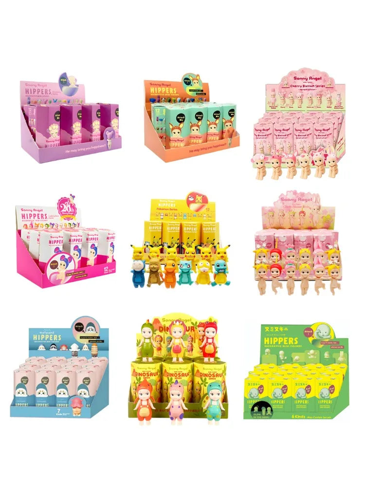 Smiski Cherry Blossom Stitch Series Blind Box Gift Mini Anime Figures Ornaments Dolls Fans Children Christmas Birthday Gift