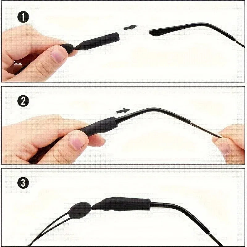 10pcs Adjustable Sports Glasses Strap - Anti-slip Hanging Rope for Secure Fit