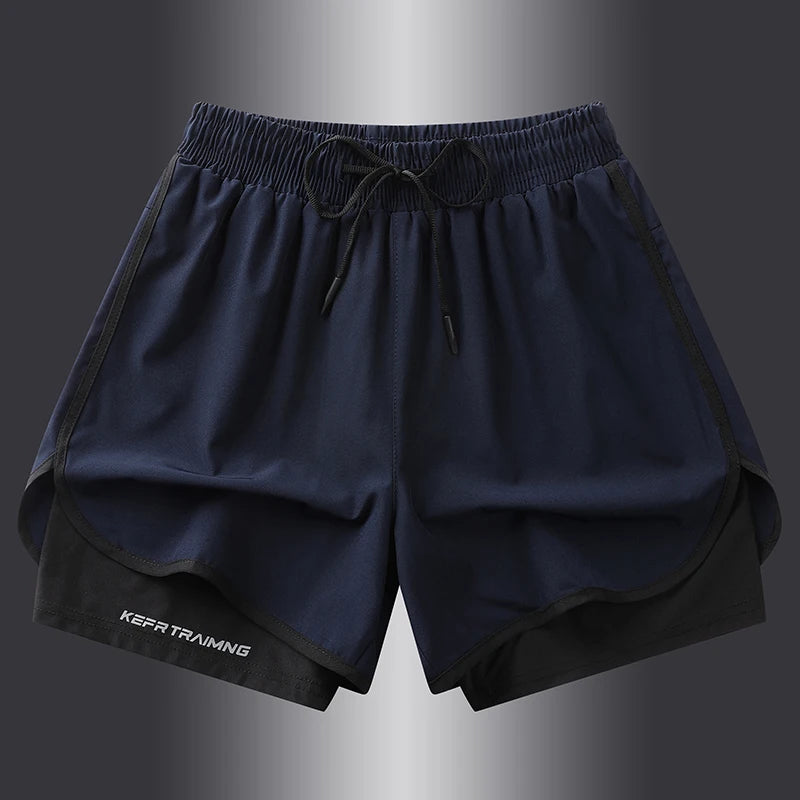 【 S-5XL 】 NASA GISS Sports Three Piece Pants Summer Popular Anti glare Double layered Sports Shorts for Men and Women Couples Ru