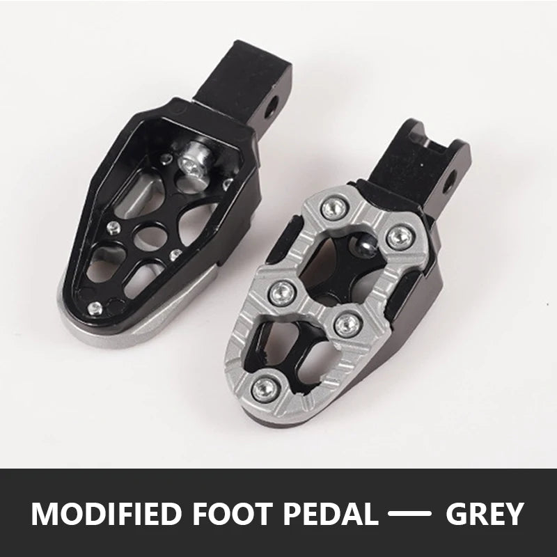 BLALION 1 Pair Universal Aluminum Alloy Footrest Pedals Angle Adjustable for Motorcycle Scooter ATV E-Bike Foot Rests Foot Pegs