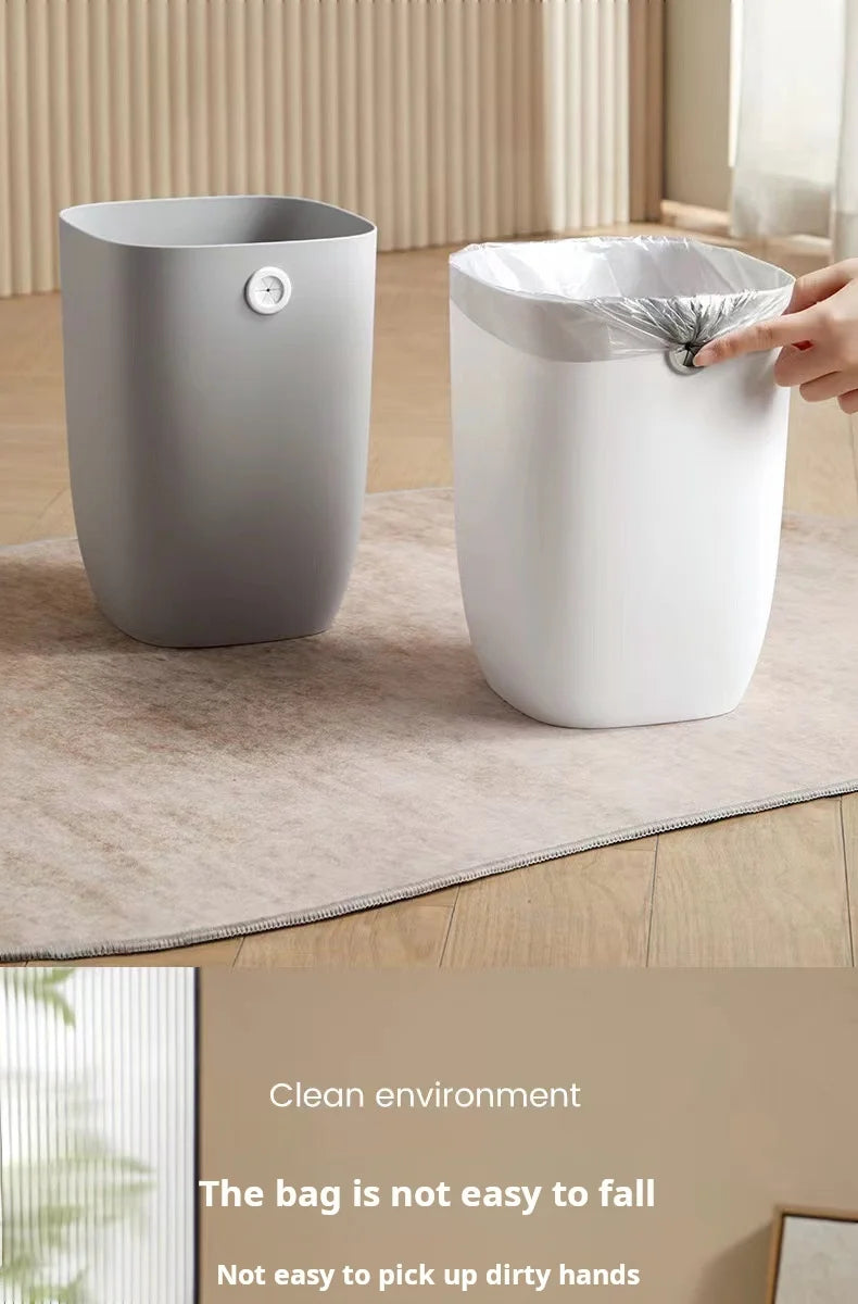 Trash can, large capacity living room, bedroom, garbage basket, kitchen, trash can, pressure-free ring, large paper basket