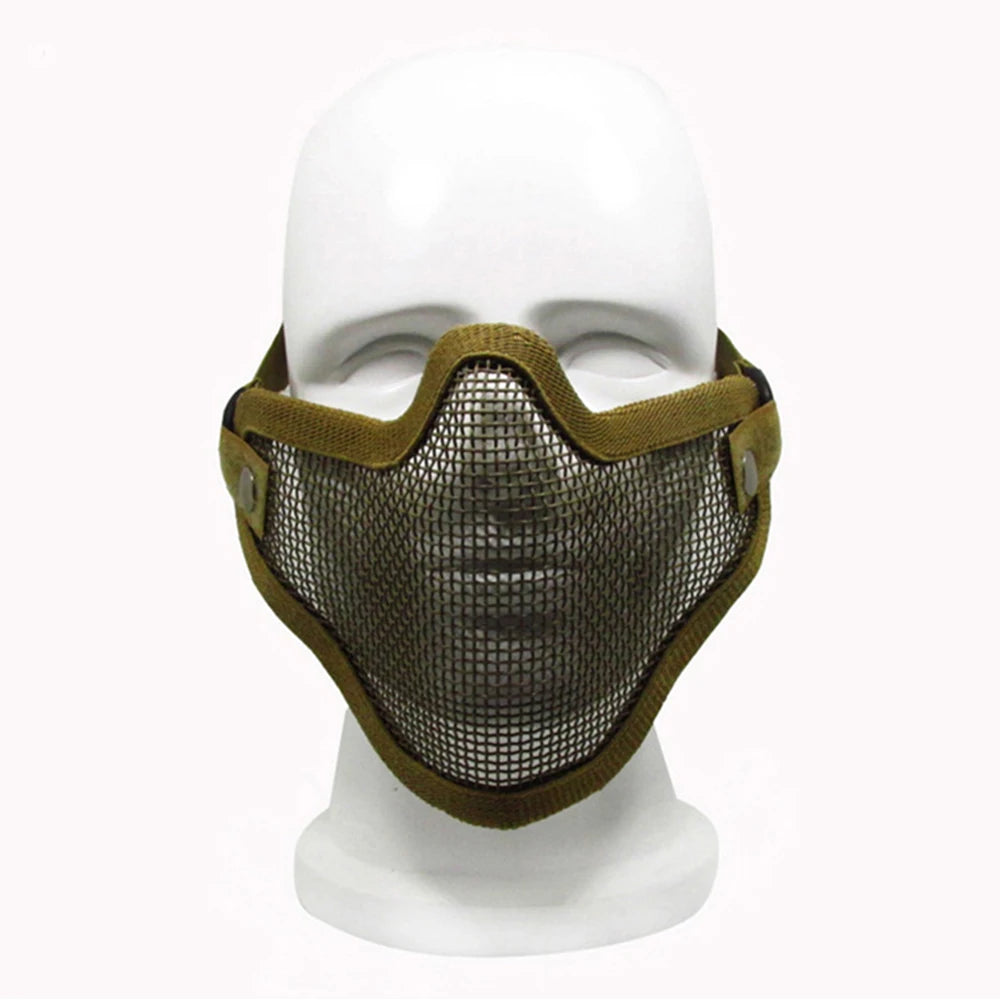 Tactical Airsoft Mask Outdoor Hunting Metal Wire Mesh Protective Mask BB Gun Shooting Paintball Accessories