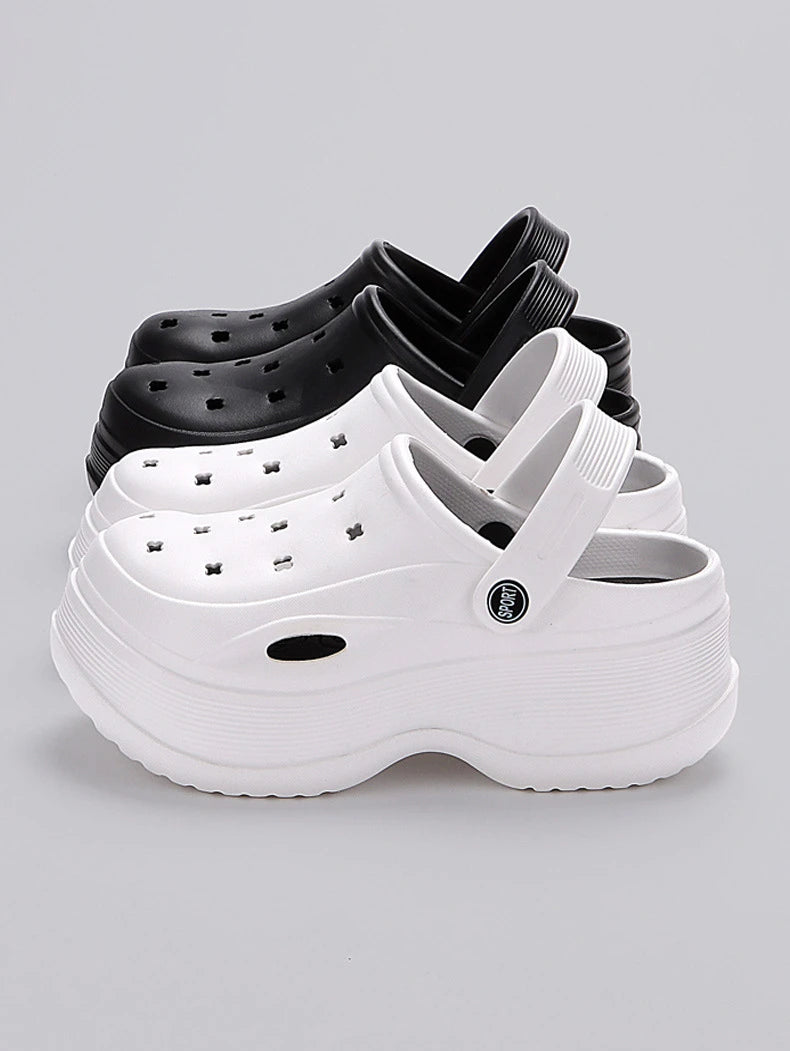 Chunky Platform Clogs Sandals for Women 2024 Summer Non-Slip Beach Slippers Woman Thick Bottom Eva Wedges Sandles Garden Shoes
