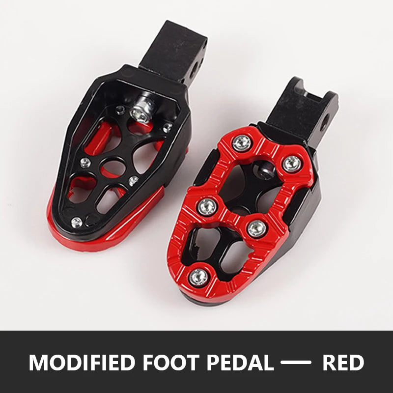 BLALION 1 Pair Universal Aluminum Alloy Footrest Pedals Angle Adjustable for Motorcycle Scooter ATV E-Bike Foot Rests Foot Pegs