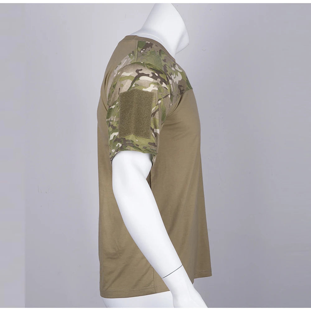 Tactical T-shirt Summer Short Sleeve Top Tee Outdoor Casual Tshirt Clothing Workout Camouflage T Shirt Men Clothing