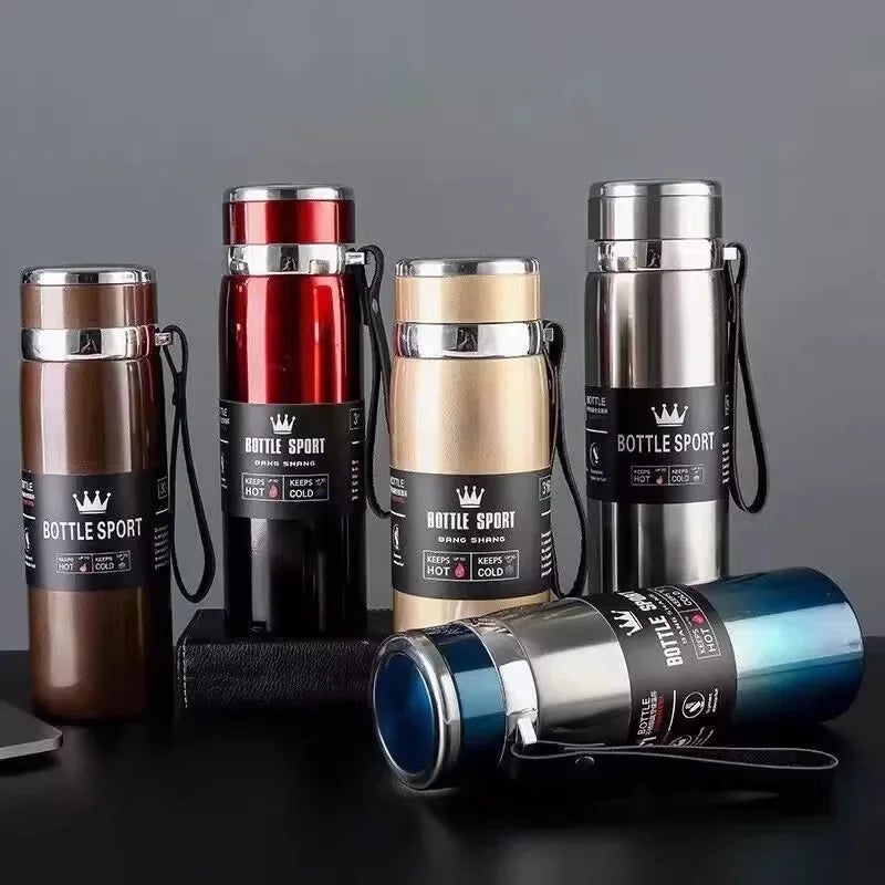 1L Thermal thermos Water Bottle Cold And Hot Coffee Thermal Thermos Vacuum Flasks Bottle Stainless Steel Thermos Bottle Gifts