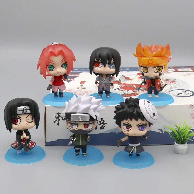 Hot Anime Naruto Action Figure Naruto Sasuke Kakashi Itachi Model Toys Desktop Ornament Decoration Gift Boy Girl Figure Toy