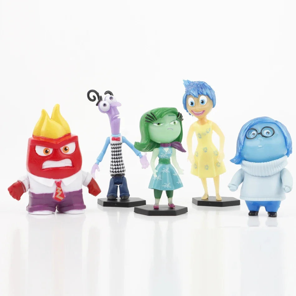 5/6pcs Disney Inside Out Kids Toy Figure Sadness Joy Anger Action Doll Toy Cake Decorative Desk Ornament Kid Birthday Gift