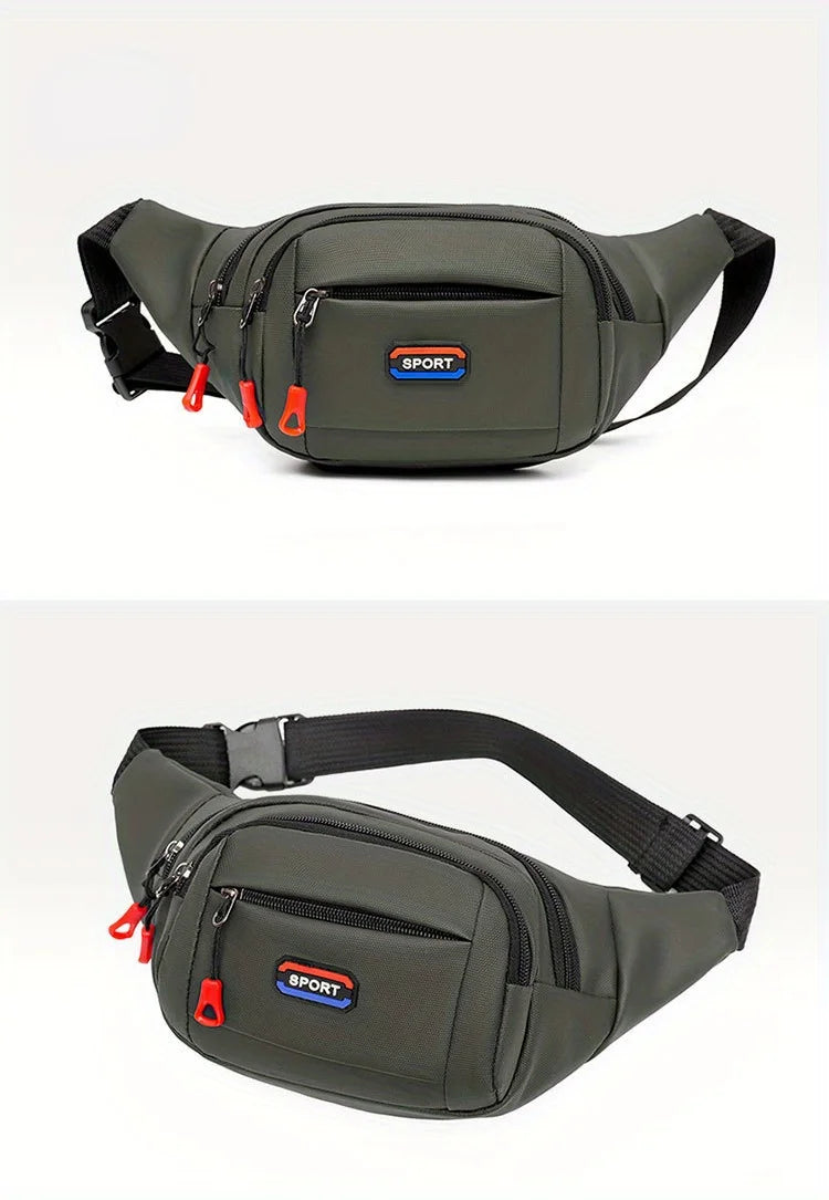 Men's Outdoor Sports Waist Bag, Mountaineering & Running Chest Bag, Waterproof Multifunctional Crossbody Bag