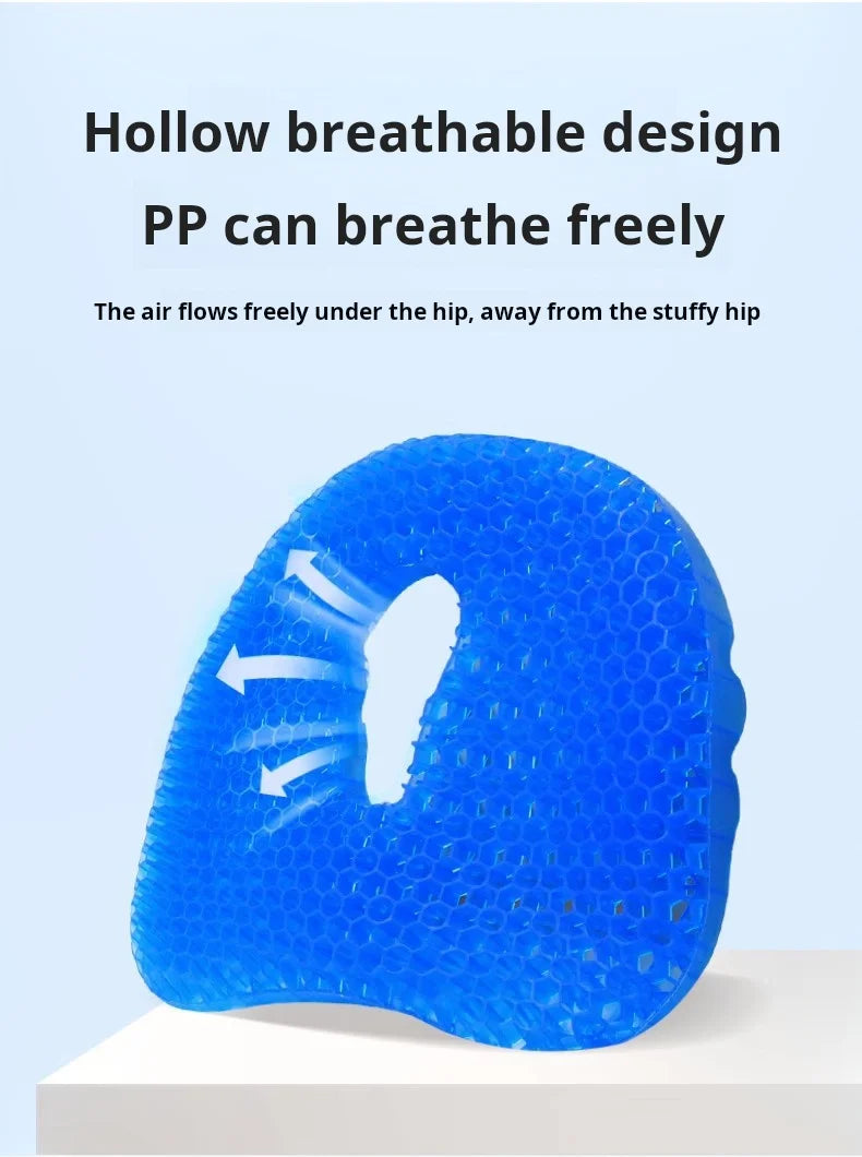 Honeycomb gel cushion chair thickened home commuter office long-sitting silicone summer seat cushion ice pad seats home
