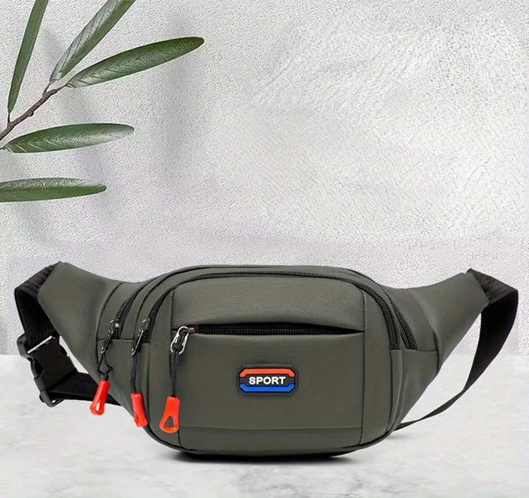 Men's Outdoor Sports Waist Bag, Mountaineering & Running Chest Bag, Waterproof Multifunctional Crossbody Bag