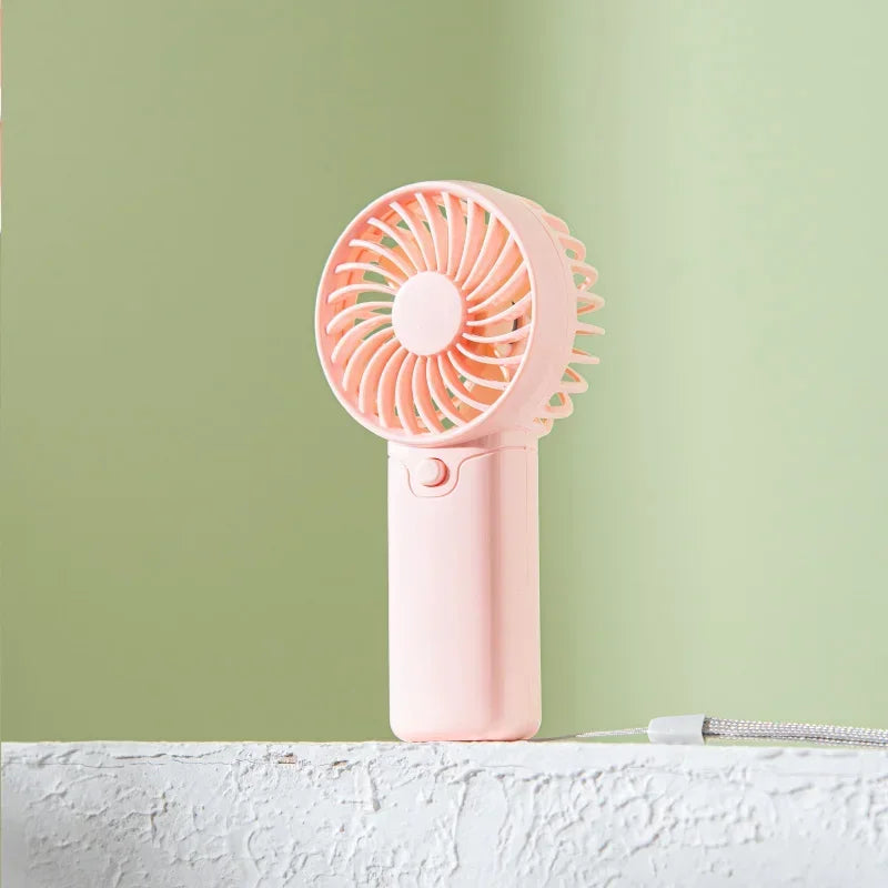 2025 Cute Mini Fan Portable Handheld Fan Lightweight Handy Fan Pocket Size Low Noise Small Electric Fan Student Gift Outdoor Fan