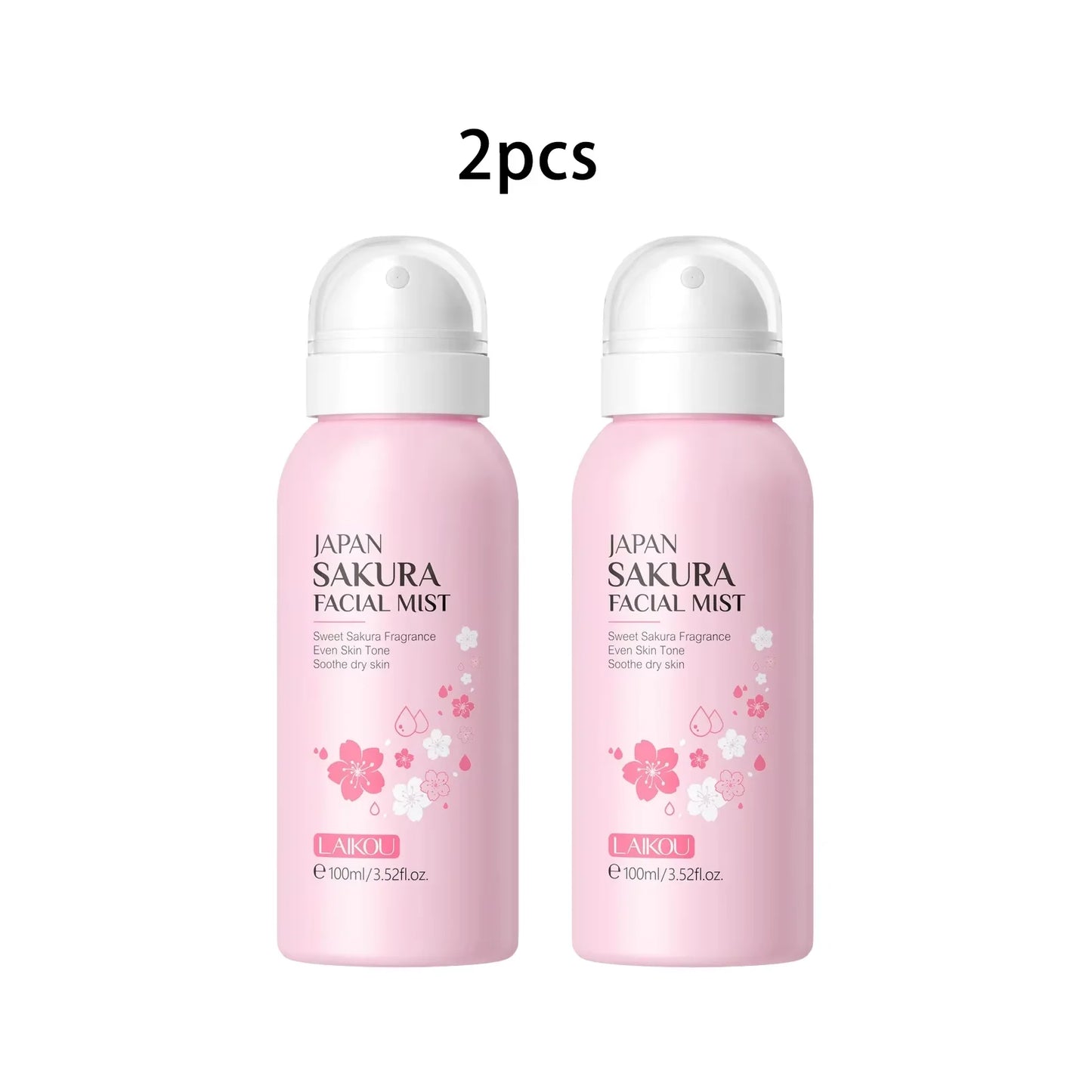 LAIKOU Sakura Facial Mist Toner Hydrating Moisturize Gentle Repair Brightening Skin Improve Glow Serum Toner Spray 100ml