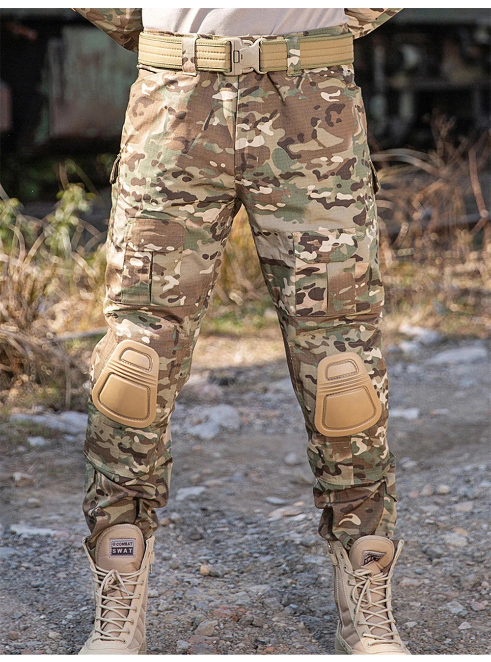 Tactical Camouflage Pants Outdoor Hunting Training Suit Combat Pants Ripstop Cargo Pants Men's Working Clothing Hiking Trousers