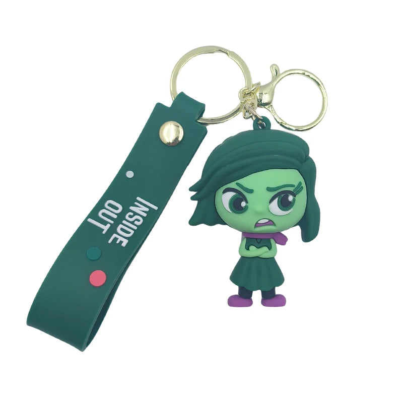 New Inside Out 2 Keychain Kawaii Disney Movie Anime Anxiety Ennui Envy Cute Girls Creative Bag Pendant Car Keychain Toys Gifts