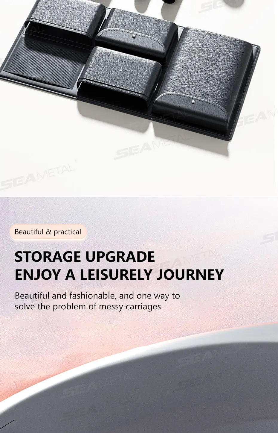BLALION Car Trunk Hanging Storage Bag Back Seat Universal Large Capacity Leather Multi-pocket Auto Storage Cargo Rack Organizer