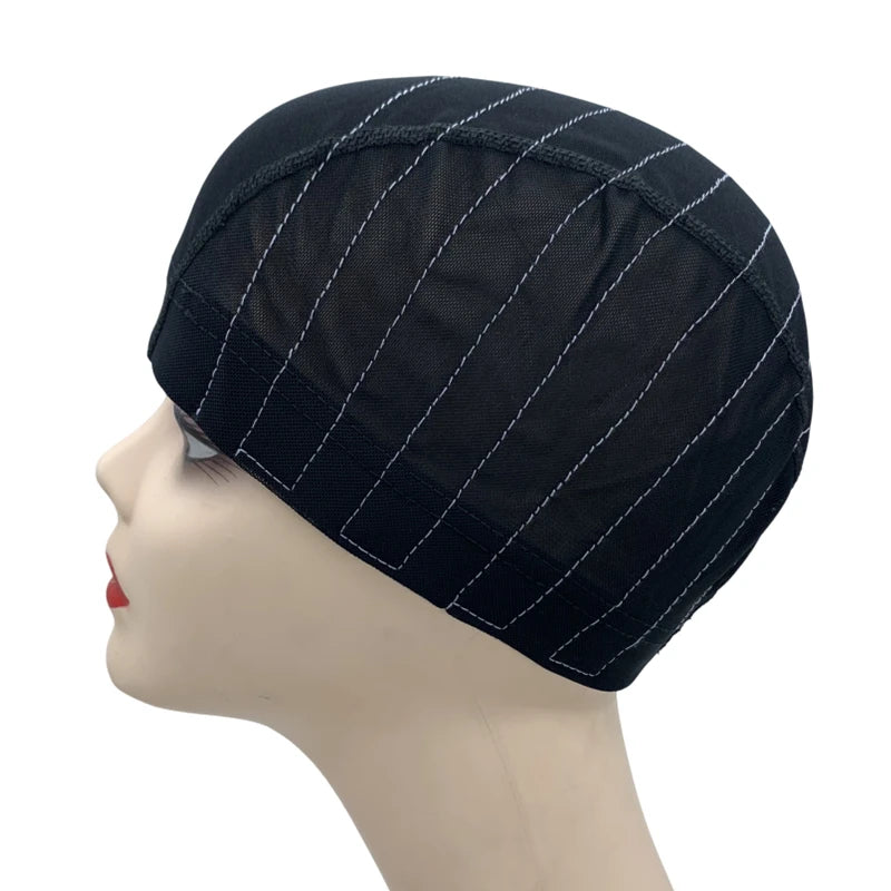 1pc Mesh Wig Caps For Sewing Machine Training 5x5 Lace Closure Wig Caps Spandex Dome Guideline Wig Caps for Making Wigs