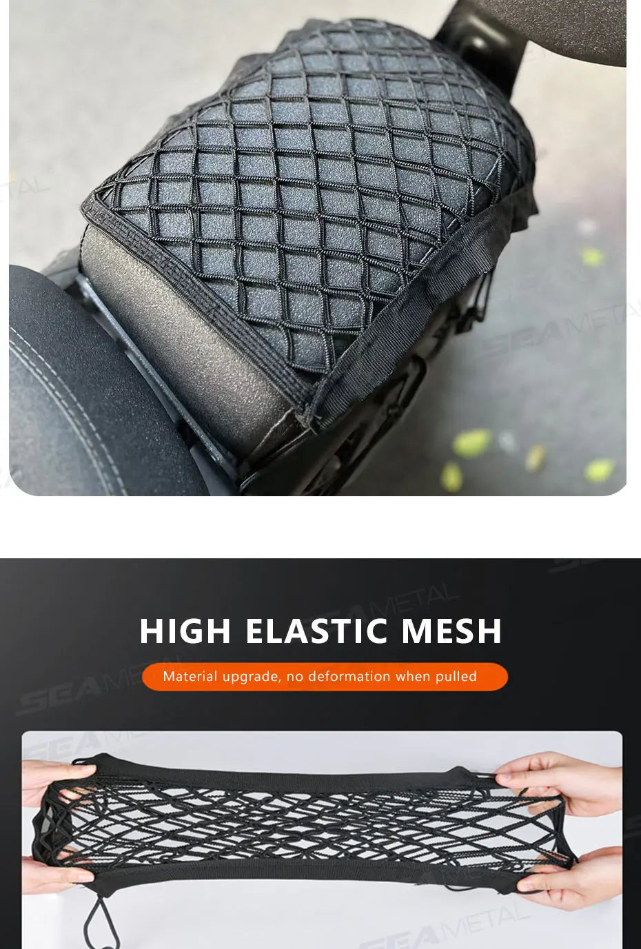 BLALION Motorcycle Helmet Storage Trunk Bag Motorcycle Luggage Net Hook Hold Cargo Bike Scooter Mesh Fuel Tank Luggage Equipaje