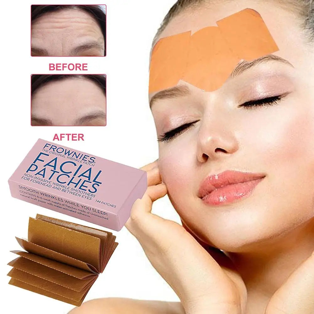 144Patches Face Lift Tape Lifting Firming Face Sticker Anti-Wrinkle Lift Up Tape Frownies Facial Patches For Women Forehead