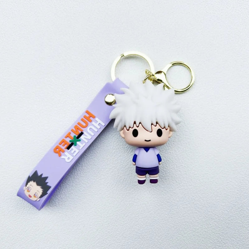 Anime Hunter X Hunter Keychain Silicone Figure Car Keychains Key Chain Pendant Keyring Accessories Holder Bag Jewelry Gifts